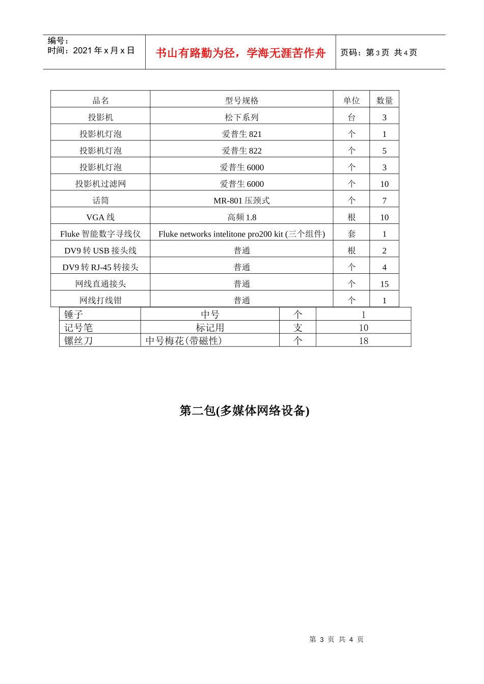 邀标清单doc-湖北职业技术学院新闻中心_第3页