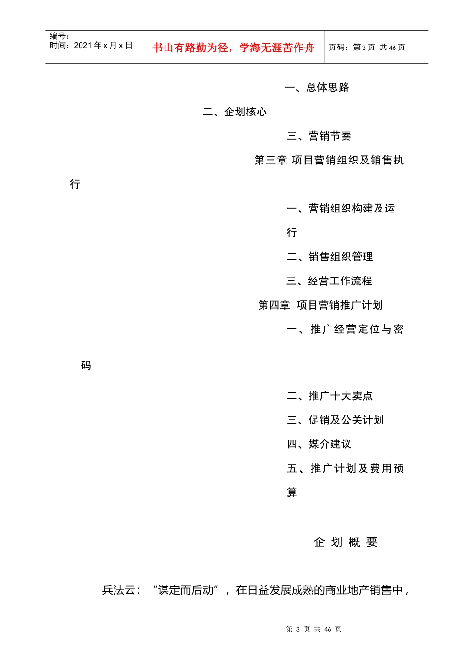星河商业城地产项目营销企划方案_第3页