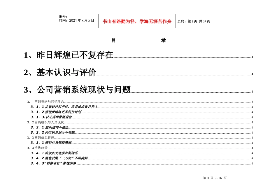 钱江啤酒营销管理体系诊断分析报告_第3页
