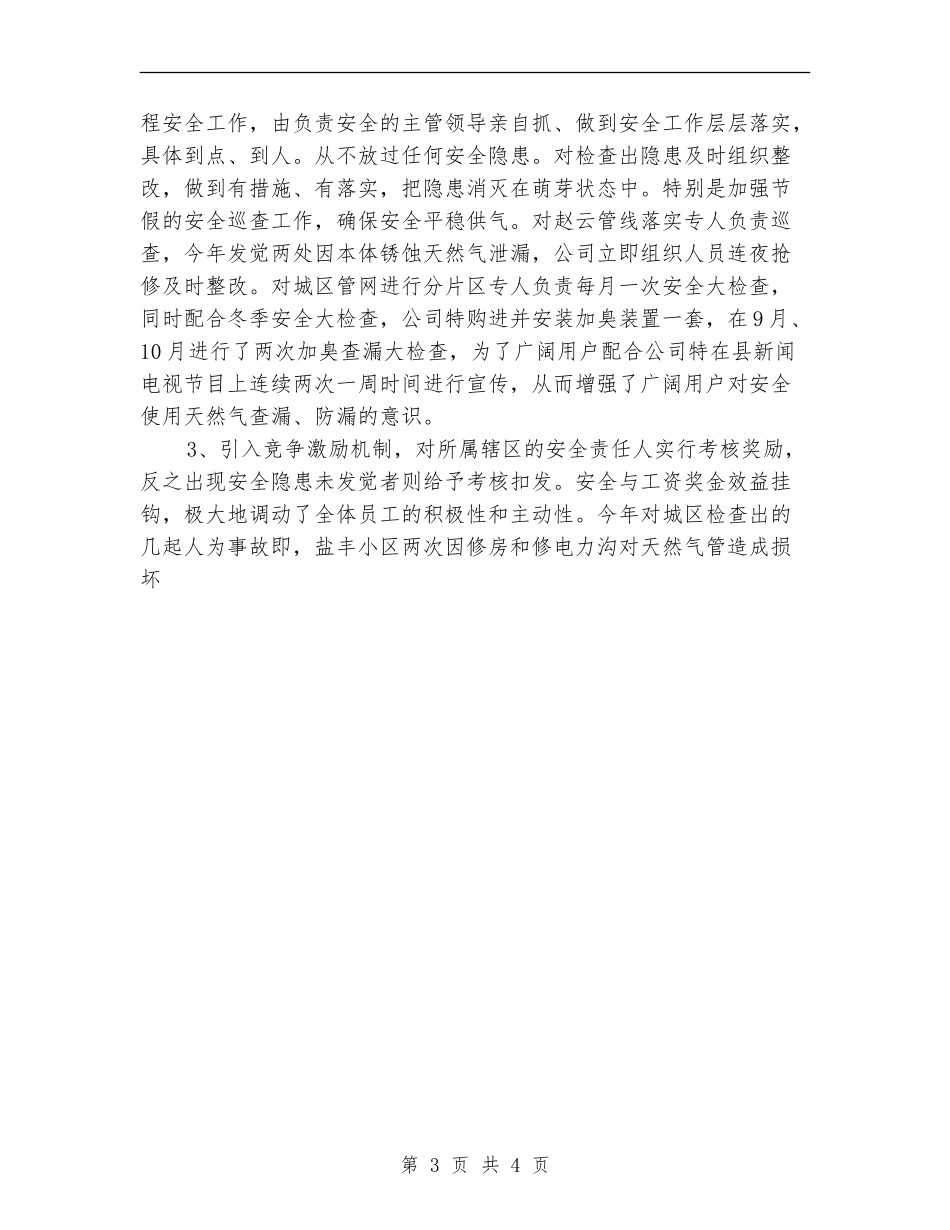 2024年天然气公司工作工作总结及2024年工作计划_第3页