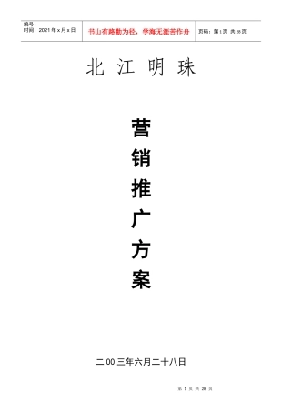 某房地产营销推广方案