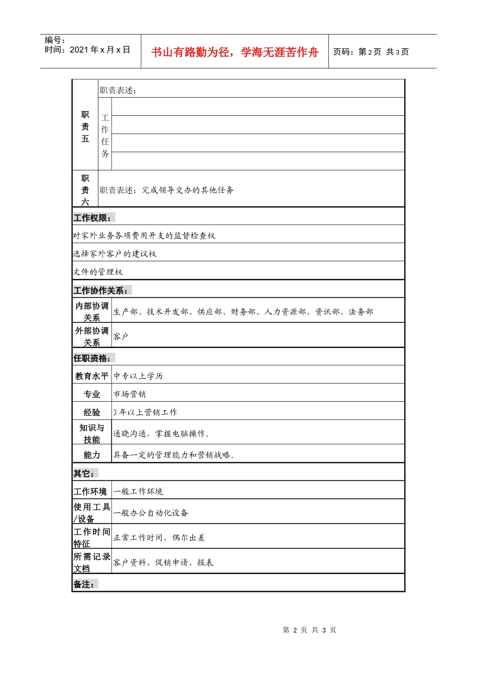 某咨询—广东中顺纸业营销部销售家外主管_第2页