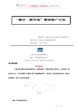 碧云新天地营销推广计划