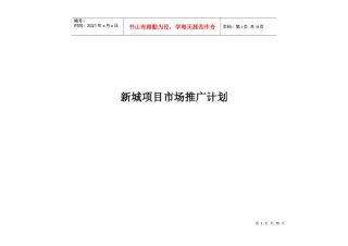 新城项目市场推广计划doc66