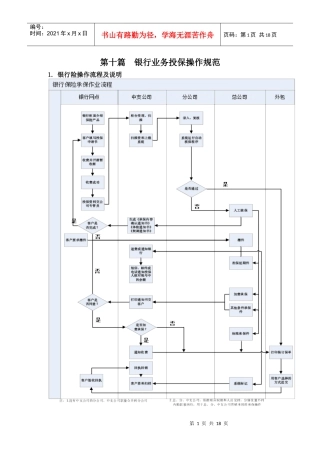 第十篇银行业务投保操作规范