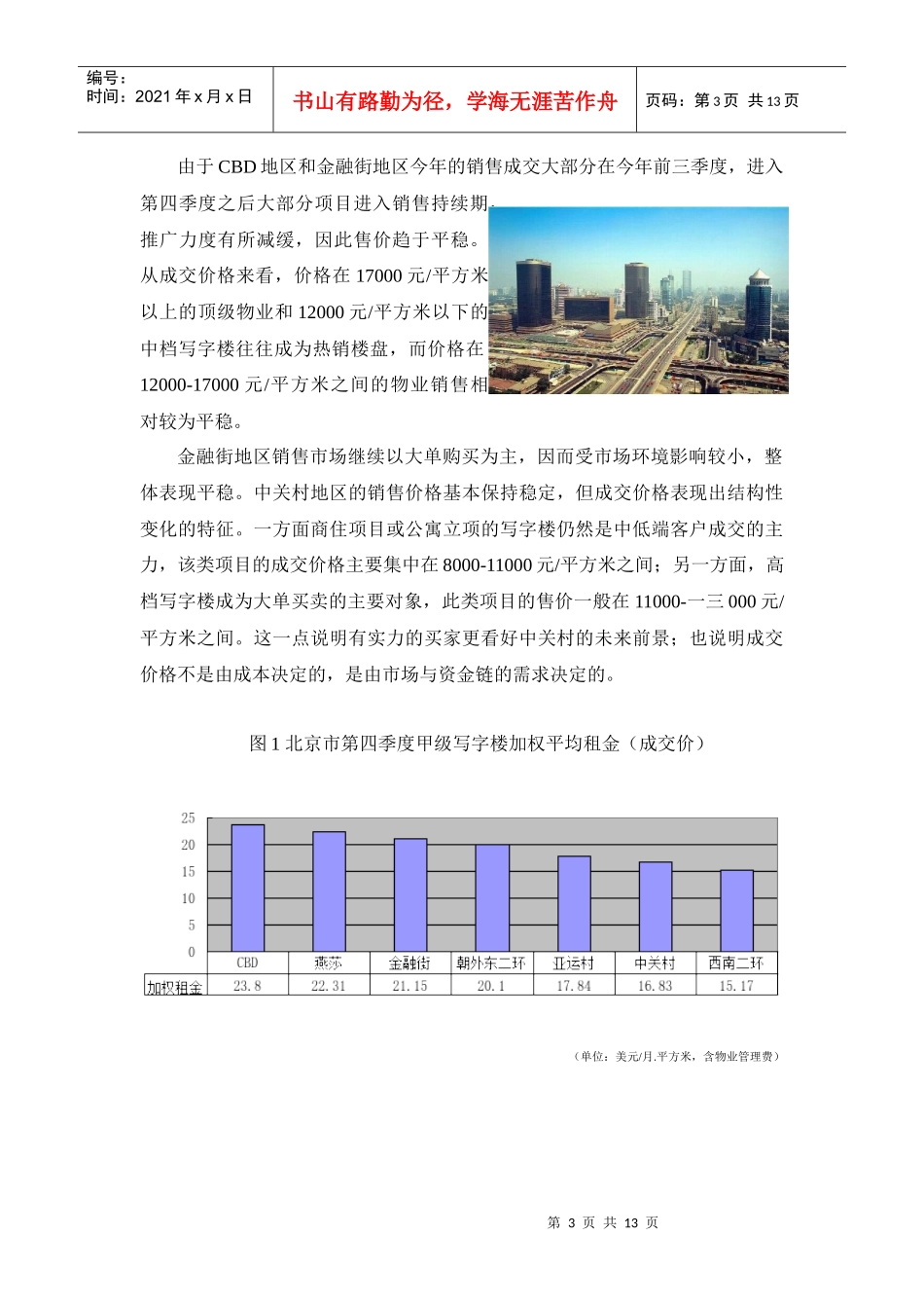 某季度北京市写字楼市场分析报告_第3页