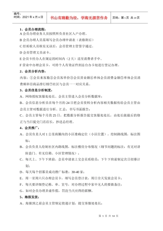 超市会员流程制度