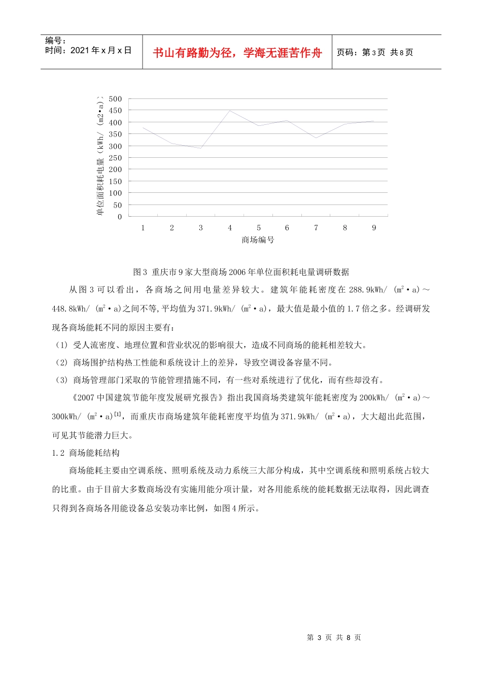重庆市大型商场能耗调研解析_第3页