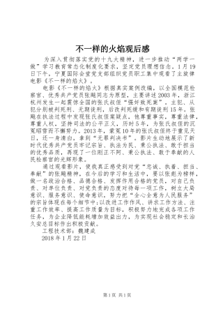 不一样的火焰观后感