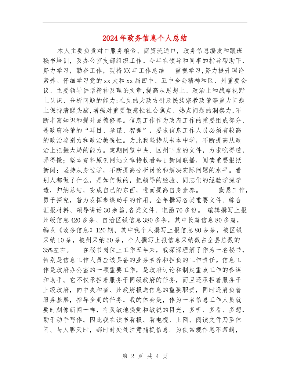 2024年政务信息个人总结_第2页
