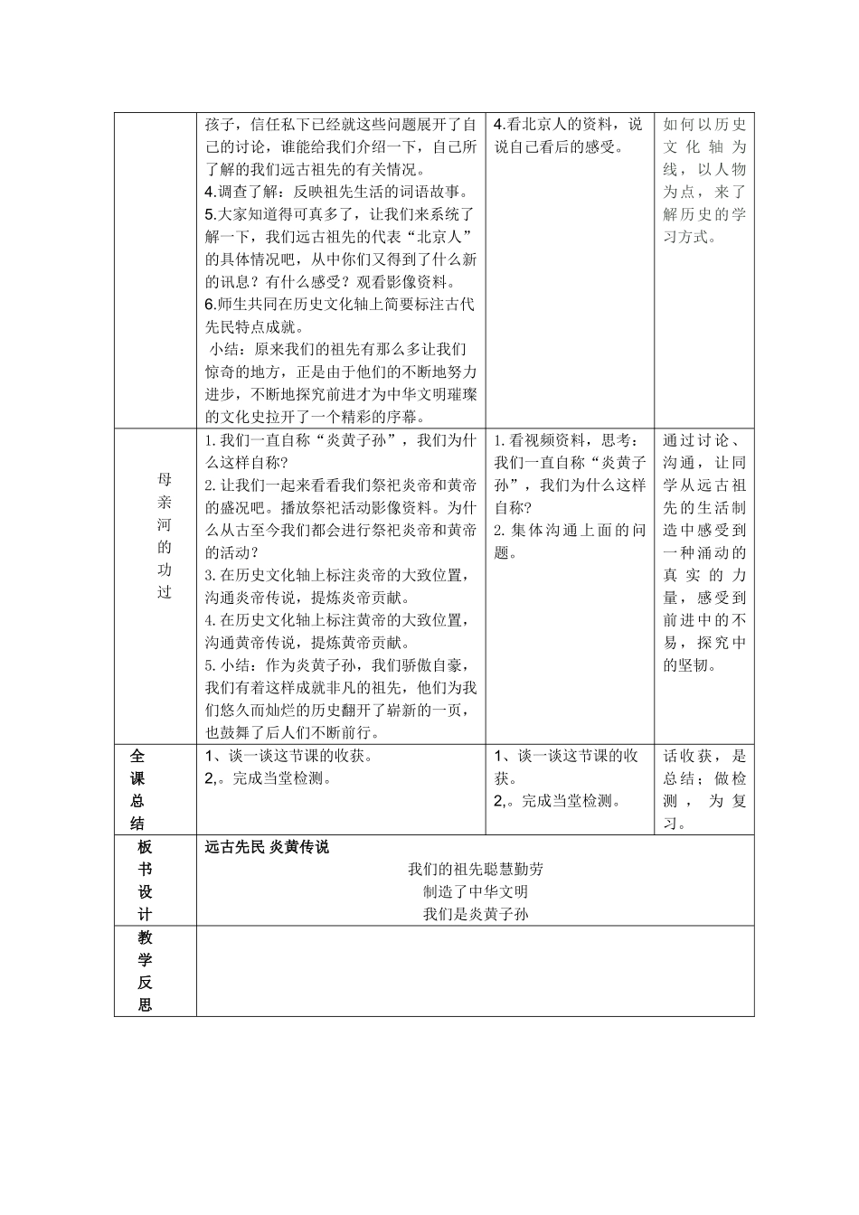 2024秋鄂教版品社五上《我们的祖先》word导学案_第2页