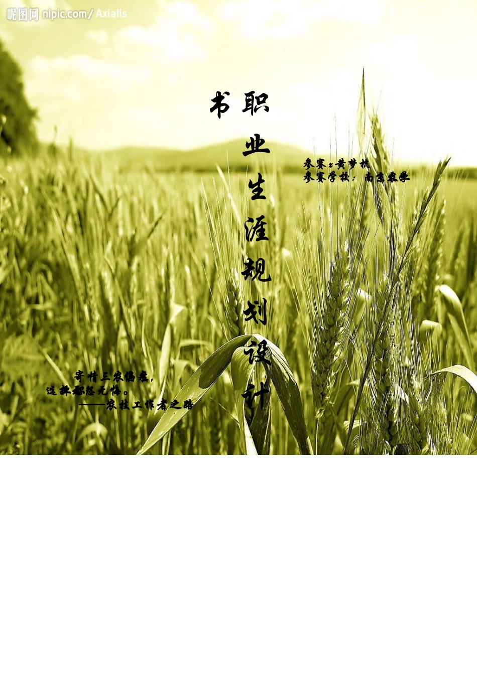 职业生涯规划设计书)_第1页