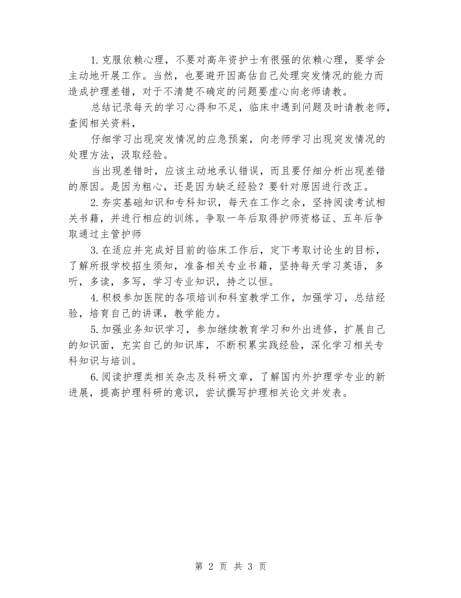 新护士个人工作计划_第2页