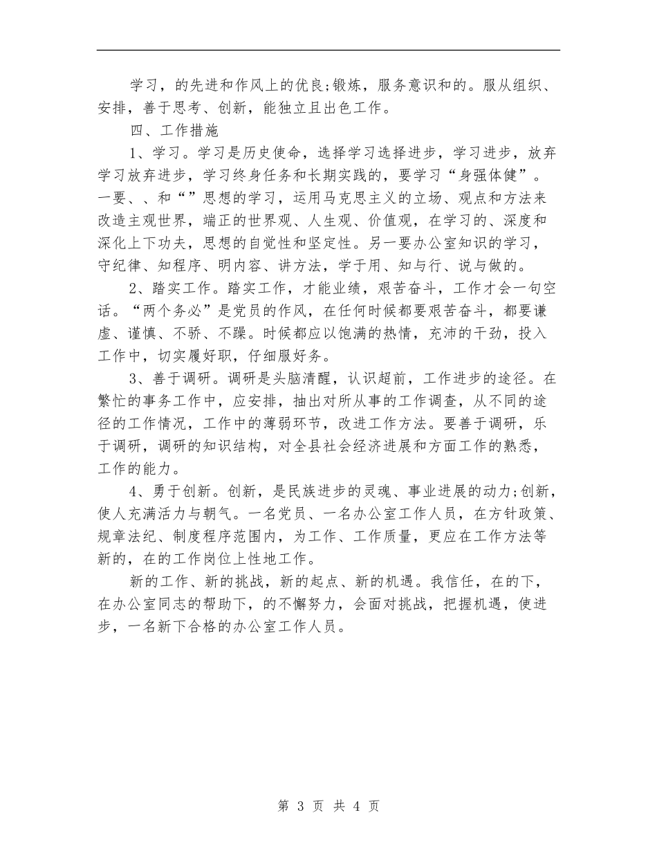 2024年政府新岗位个人工作计划_第3页