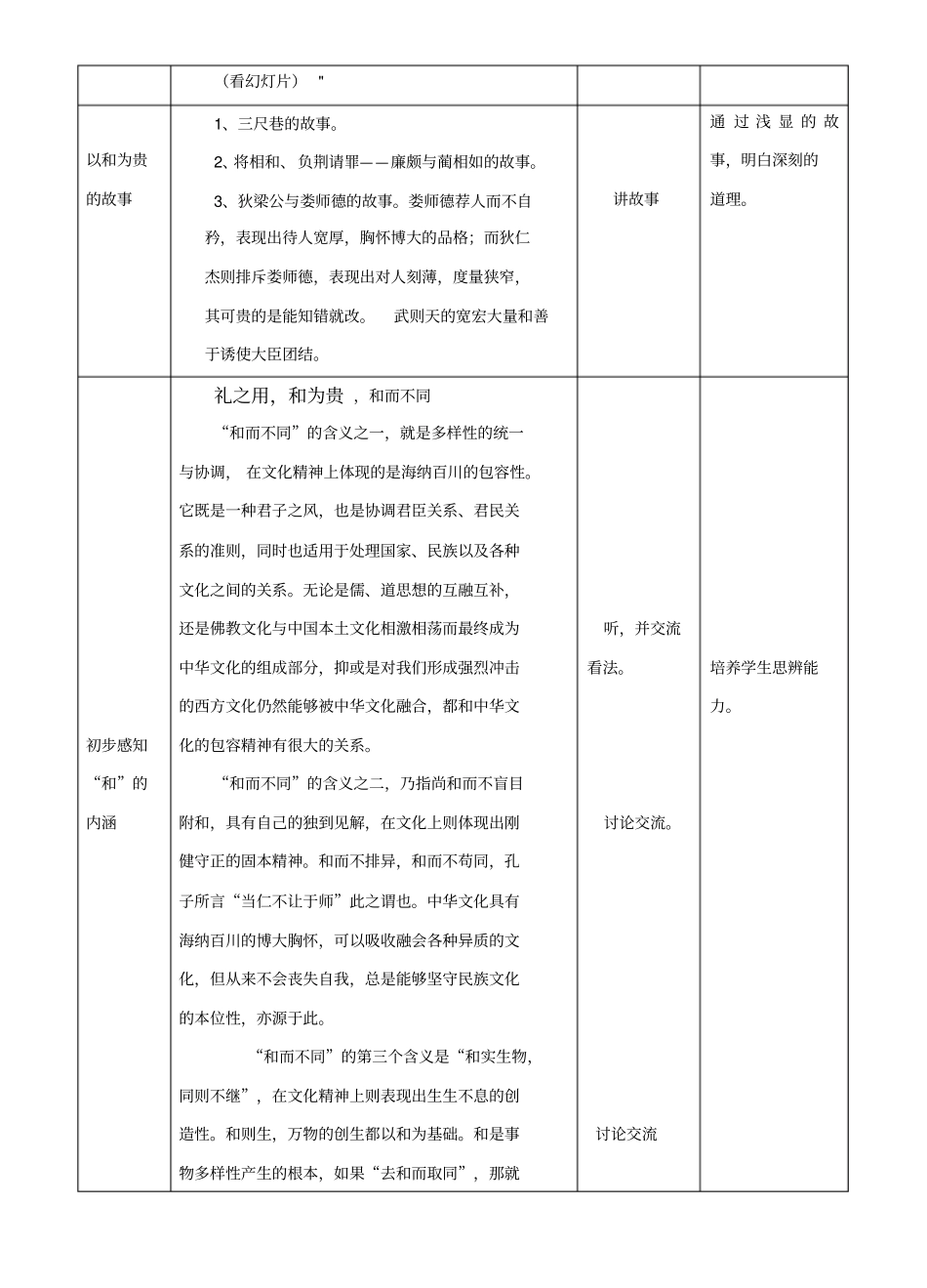 八年级语文下册第六单元综合性学习：以和为贵教学设计_第3页