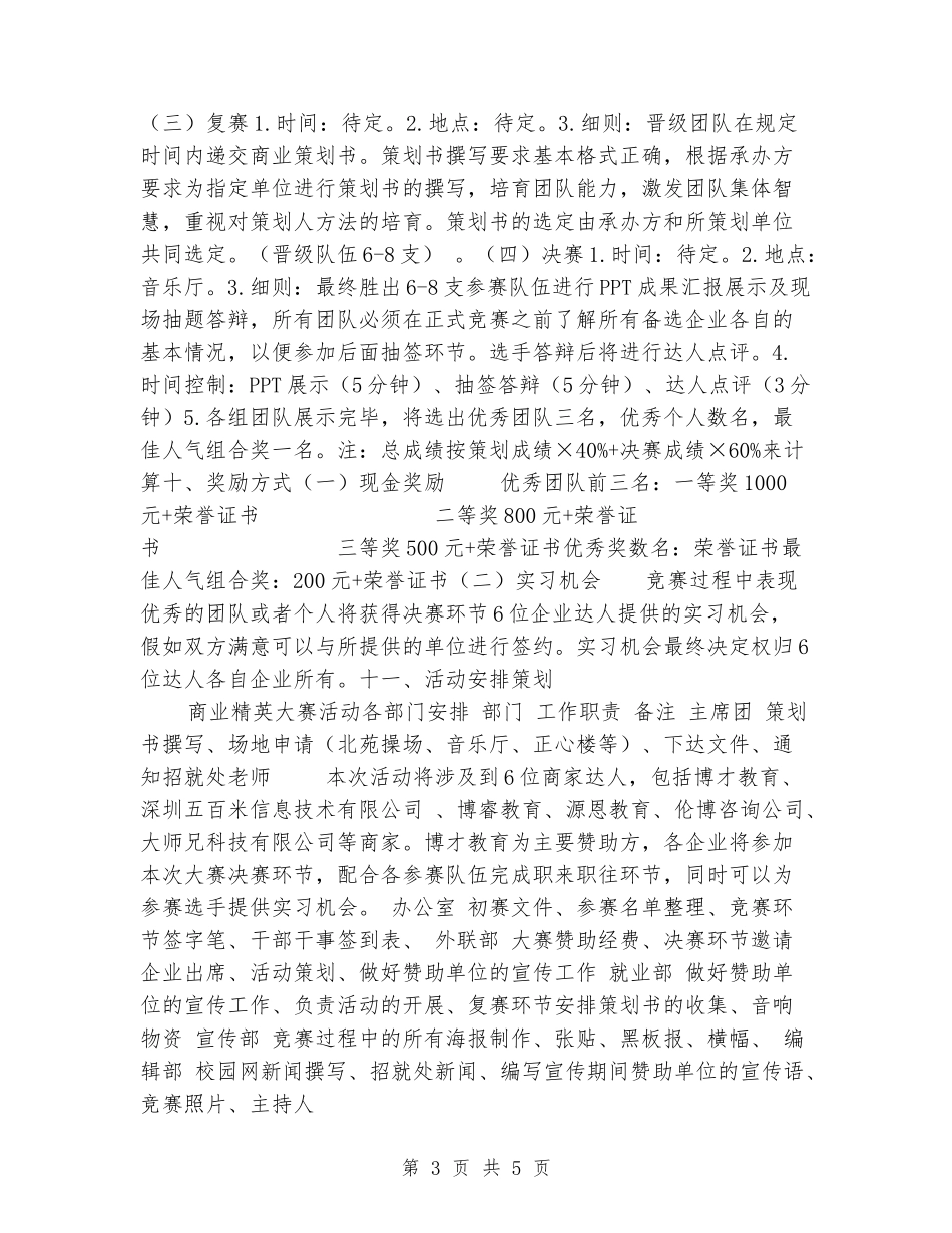 大学商业精英挑战赛策划书_第3页