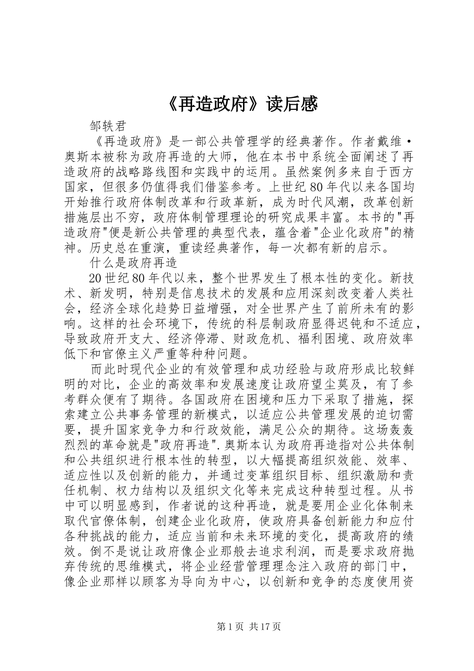 《再造政府》读后感_第1页