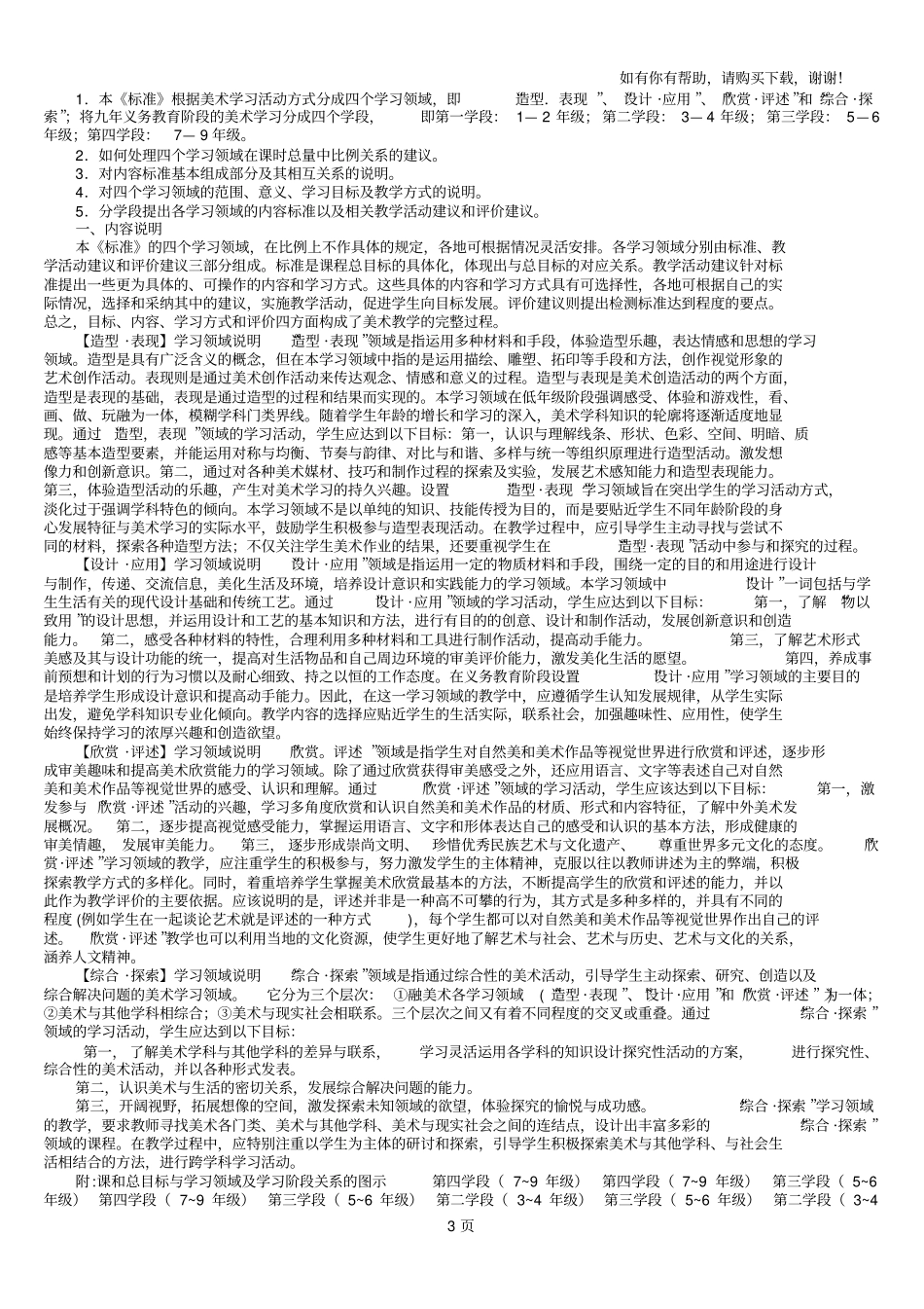 全日制义务教育美术课程标准_第3页