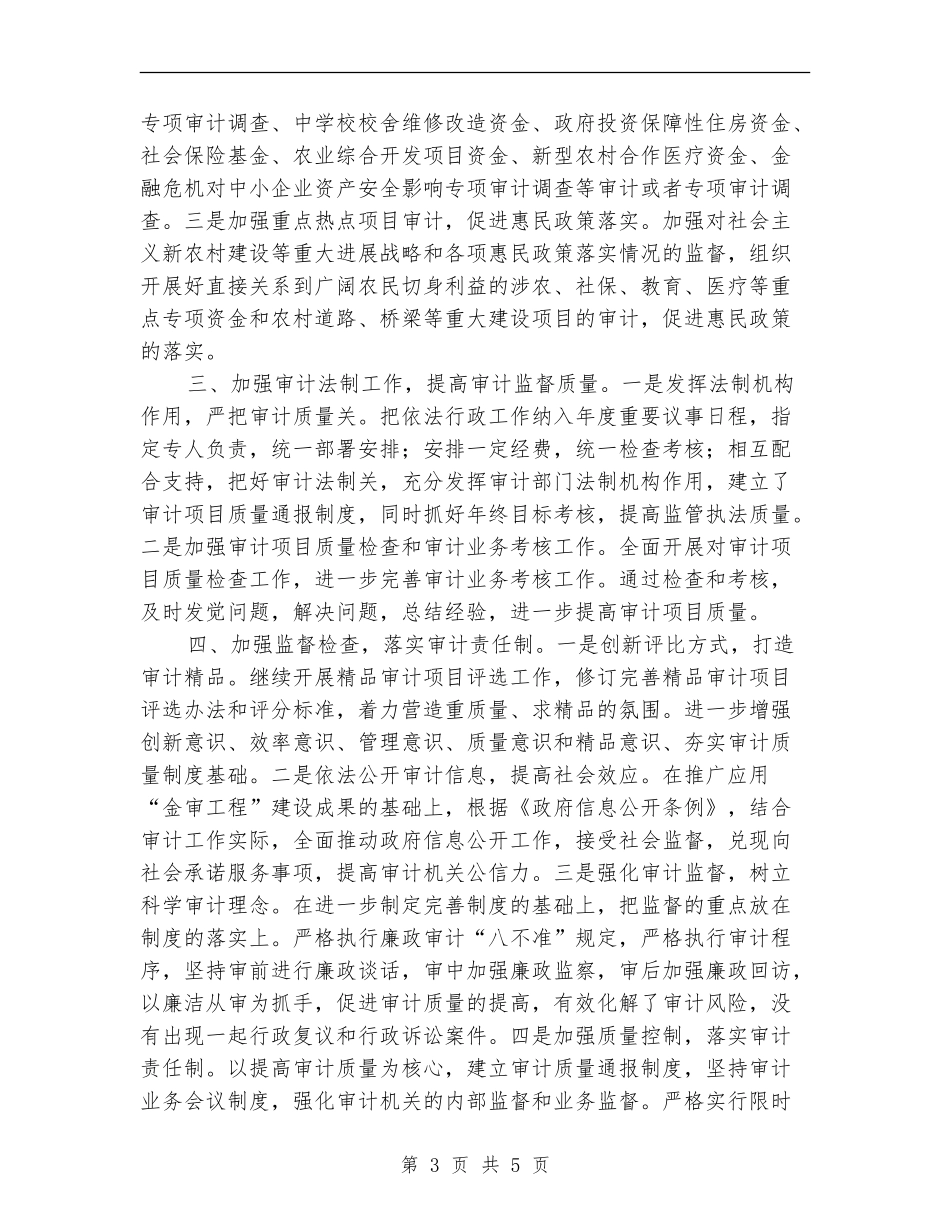 审计局2024年上半年依法行政工作总结_第3页