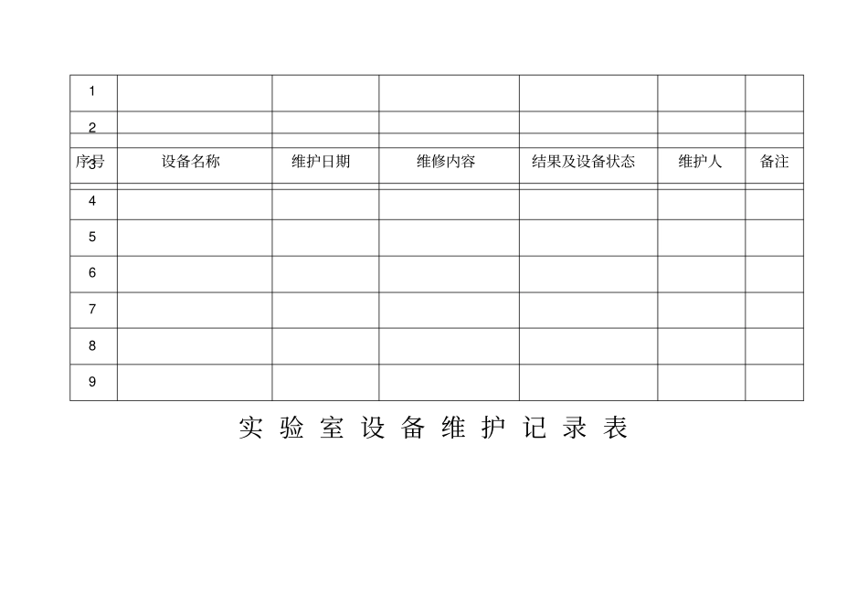 实验室仪器设备维修记录表_第3页