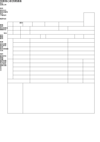 早教中心人员招聘表以及劳动合同范本 