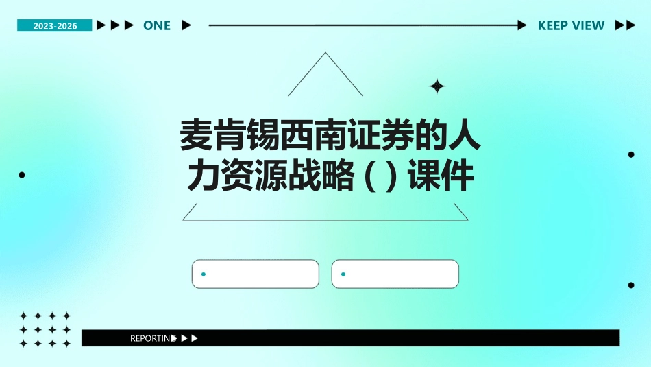 麦肯锡西南证券的人力资源战略( )课件_第1页
