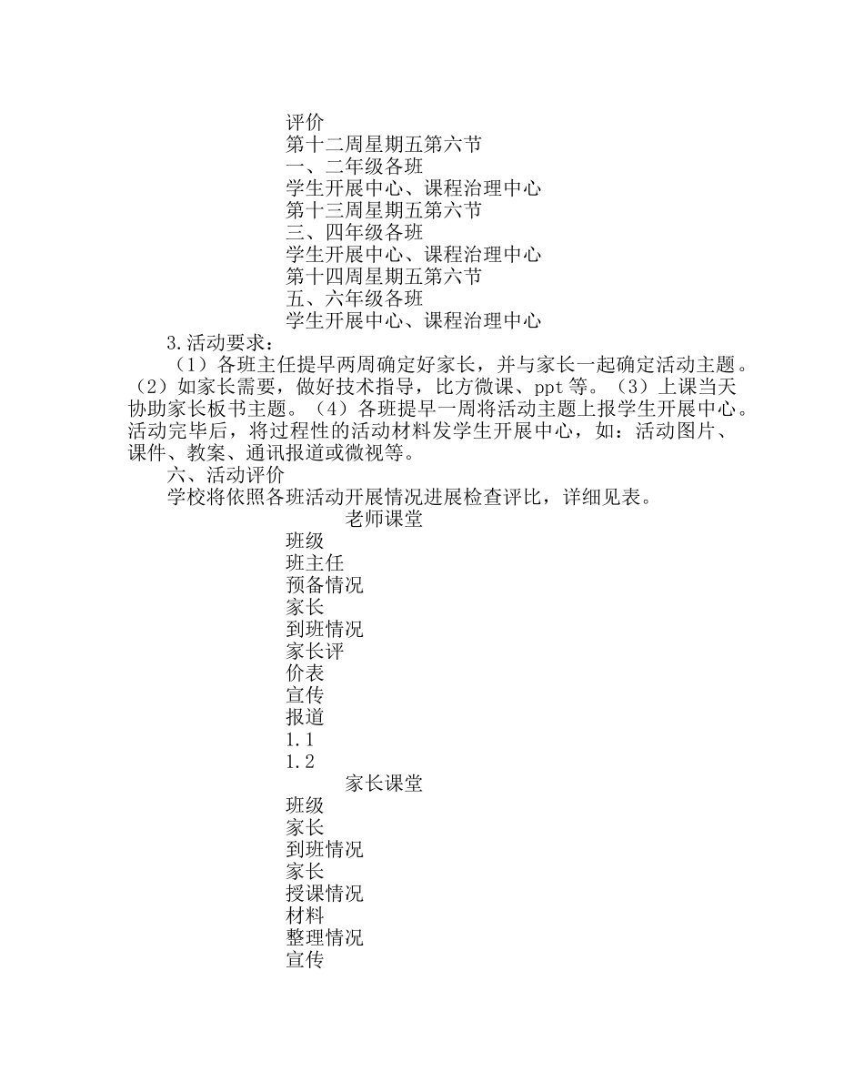 政教处范文小学家长进课堂实施方案 _第2页