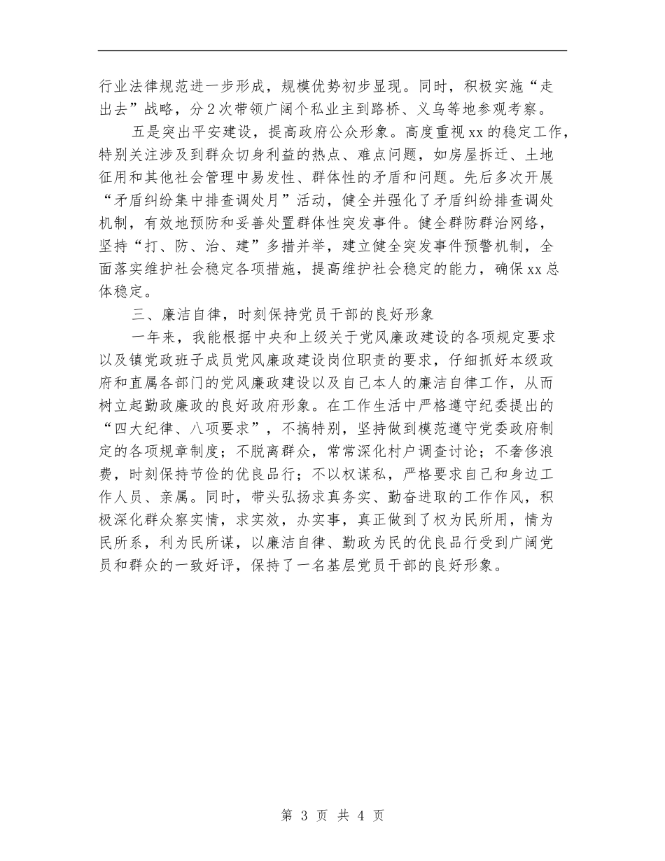 镇长述职述廉报告1_第3页