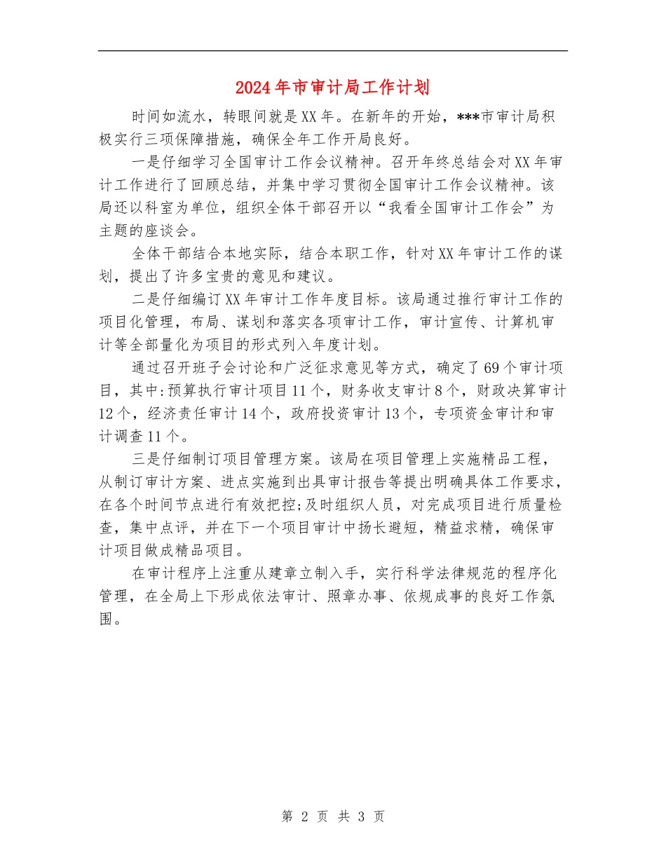 2024年市审计局工作计划_第2页