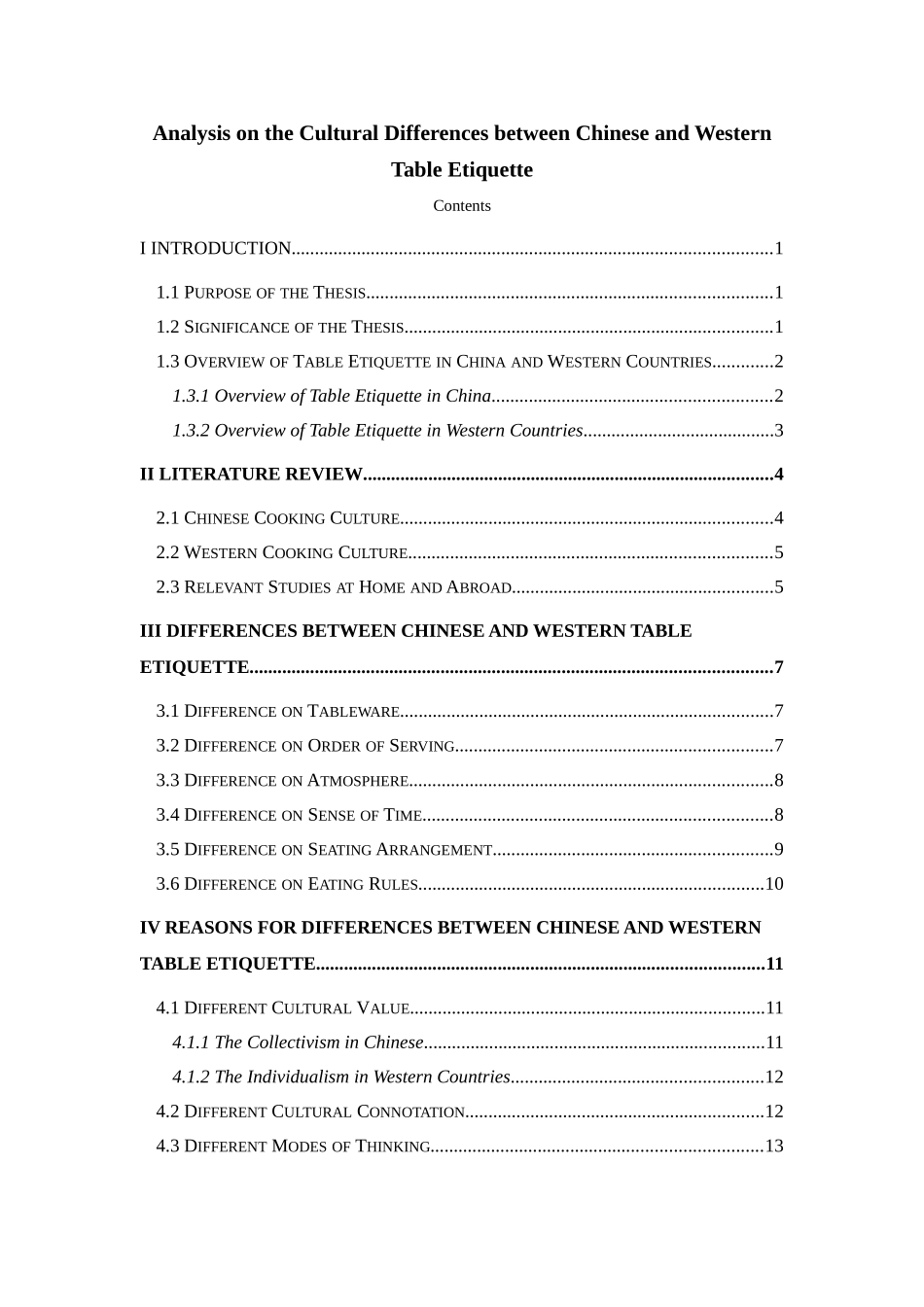 英文-分析中西方餐桌礼仪文化差异 _第1页