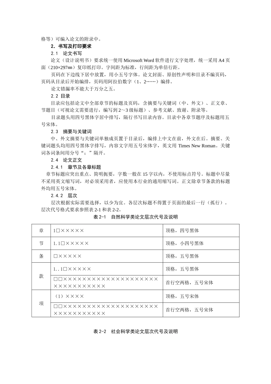 中南民族大学本科毕业论文(设计)规范化要求 _第2页