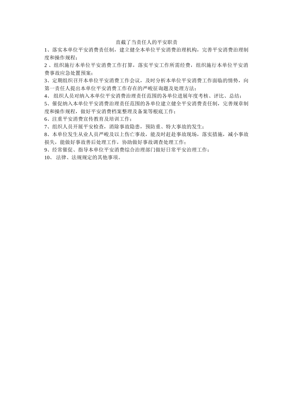 直接责ۥ任人的安全职责精选 _第1页