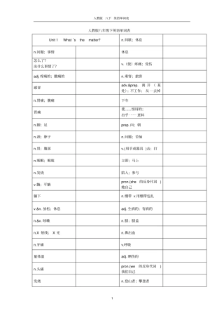 (完整)人教版八年级下英语单词默写版与完整版