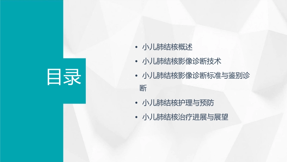 小儿肺结核影像诊断护理课件_第2页