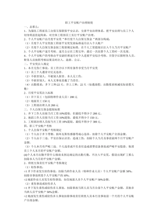 职工安ۥ全帐户管理制度精选 