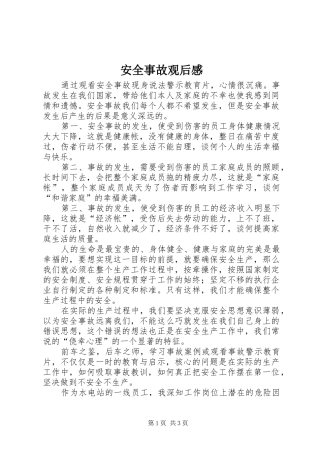 安全事故观后感 (10)