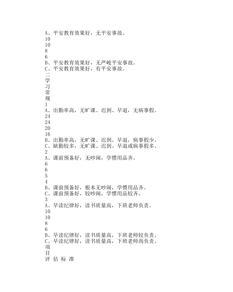 政教处范文小学“文明班”评比方案 _第3页