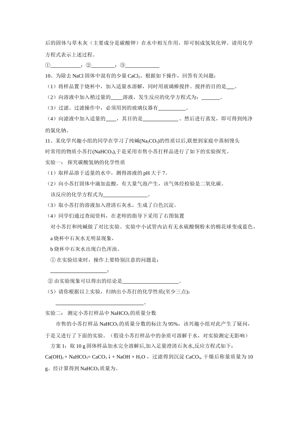 中考化学专题复习之常见的盐 _第3页