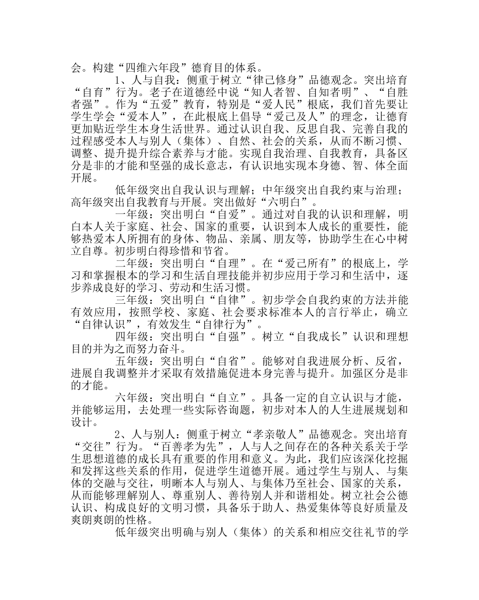 政教处范文小学校本德育实施方案 _第2页