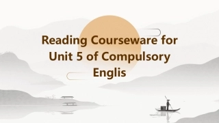 高二英语必修五第五单元Reading课件