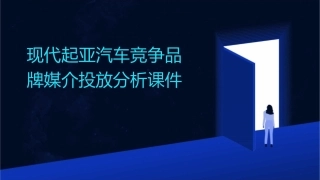 现代起亚汽车竞争品牌媒介投放分析课件