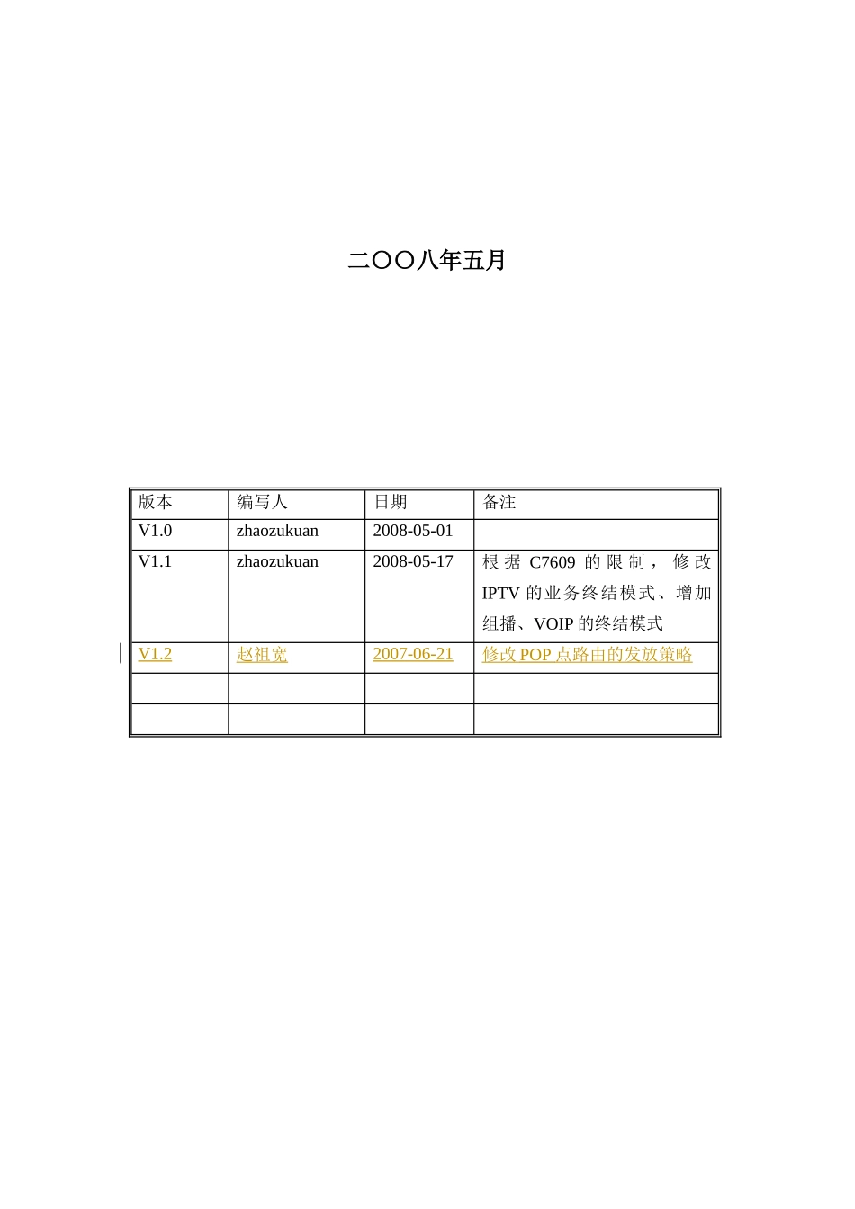 C7609 IPTV业务实现模式开通方案 V12_第2页