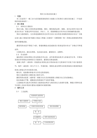 预应力后张法张拉施工工艺