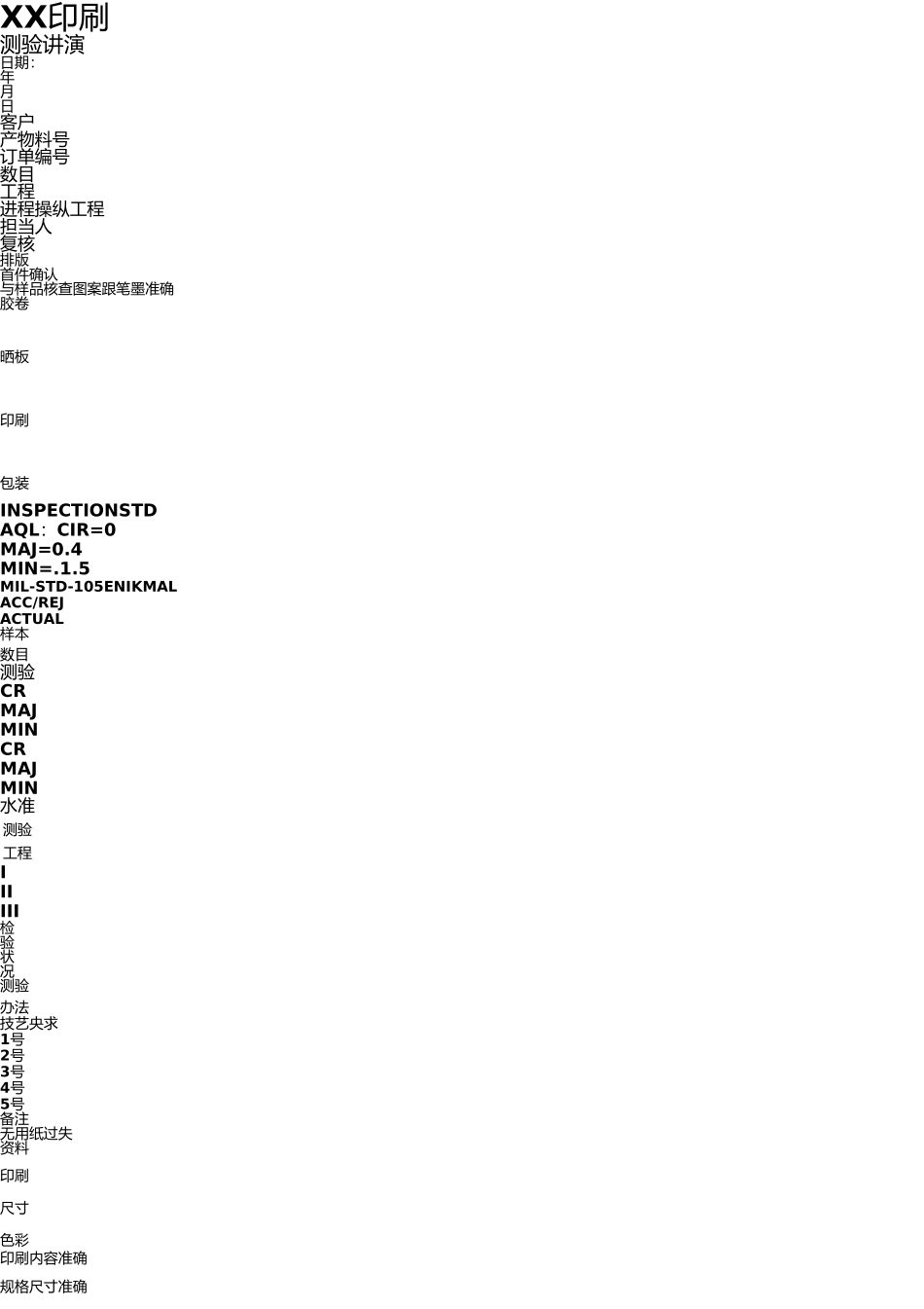 印刷产品检验报告 _第1页