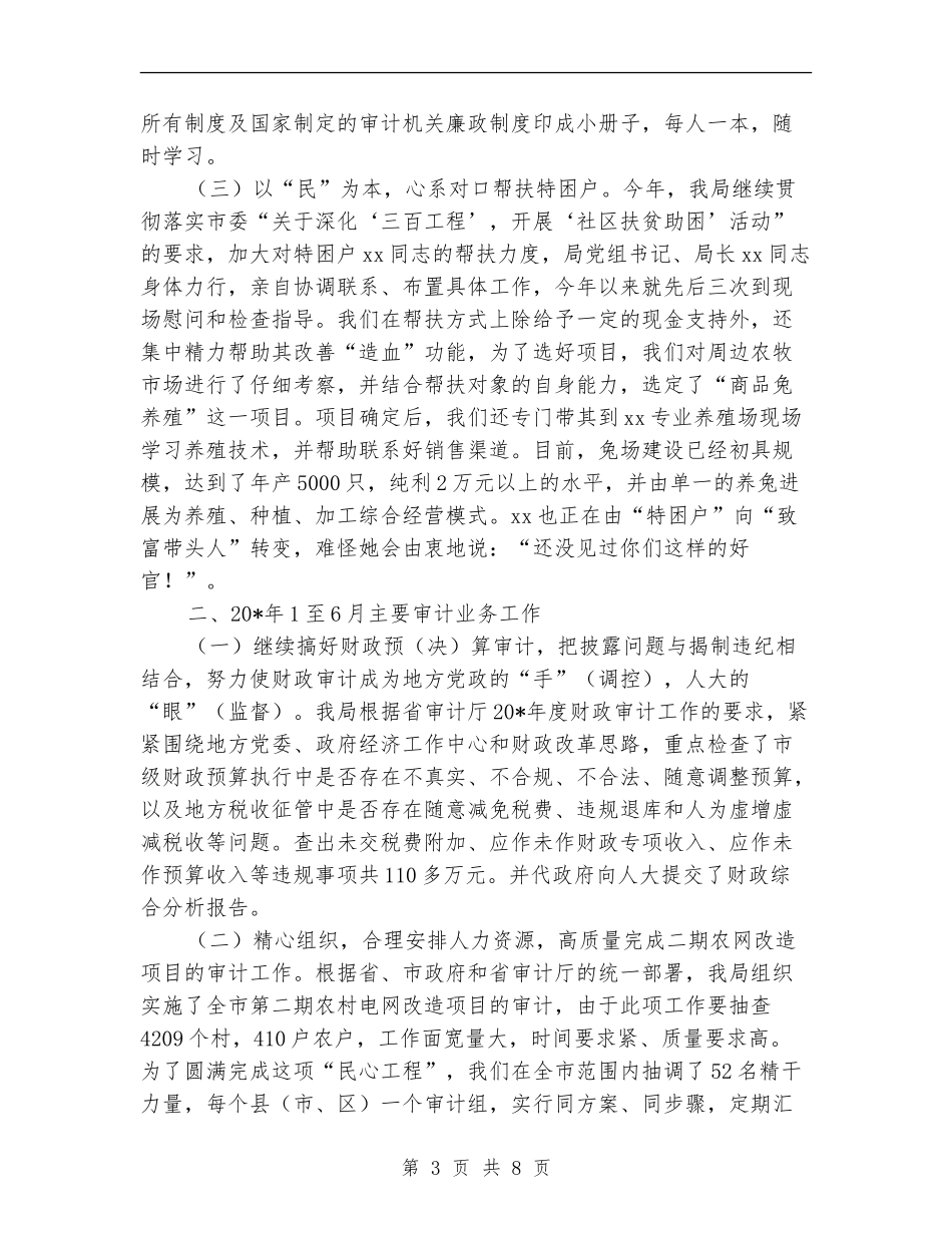 市审计局财务上半年工作总结_第3页