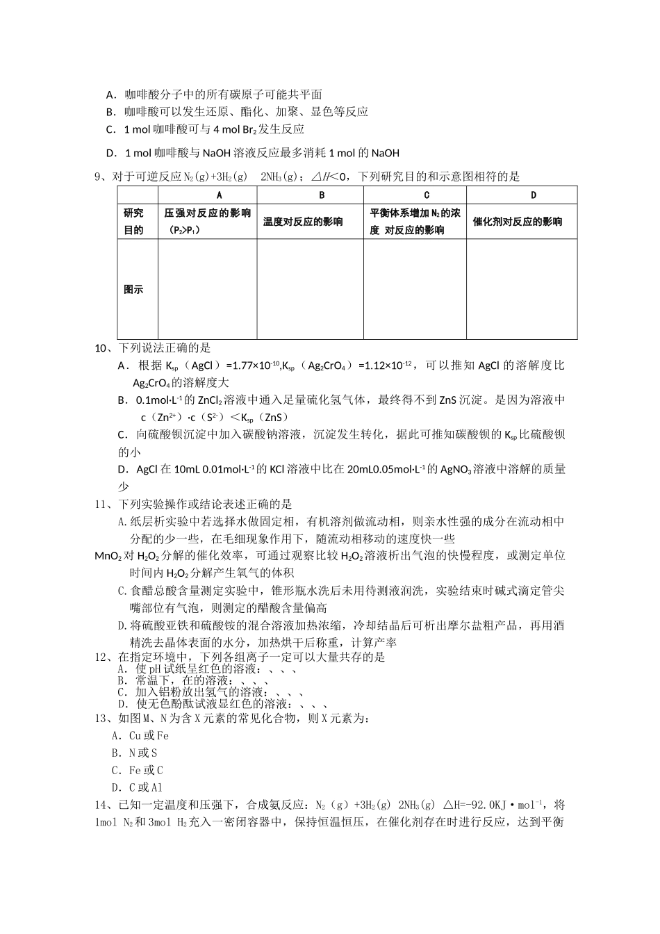 浙江省杭州学军2011届高三化学上学期期中试题苏教版【会员独享】 _第2页
