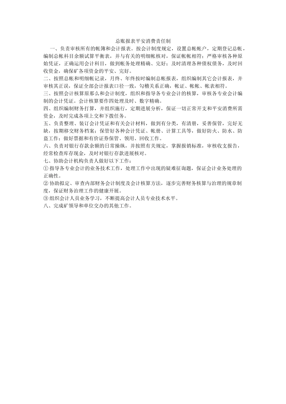 总账报ۥ表安全生产责任制精选 _第1页