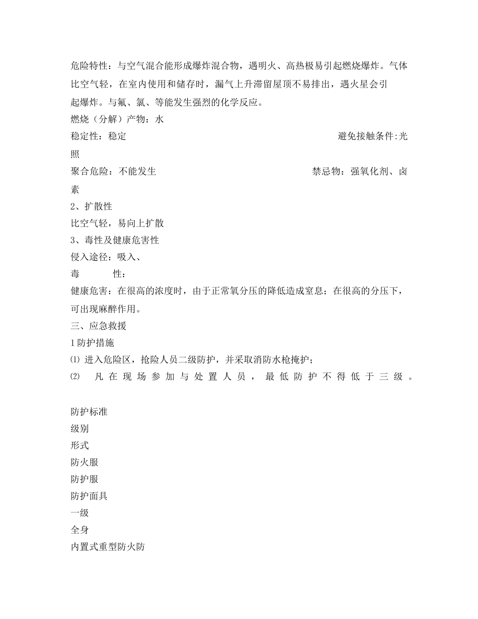 《安全技术》之氢气爆炸燃烧事故现场处置方法 _第2页