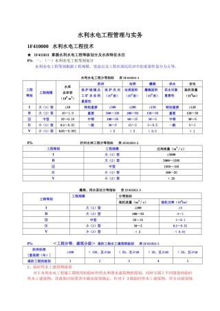 整理水利水电工程管理与实务