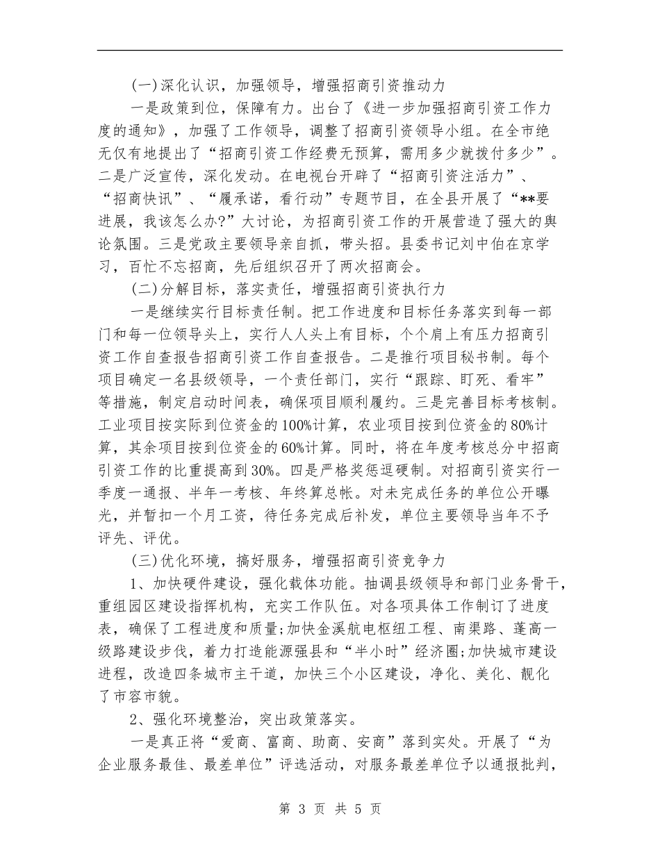 招商引资自查工作总结_第3页